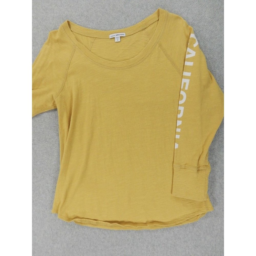 James Perse California Waverider Long Sleeve Tee Shirt (Women's Large  - Size 3)